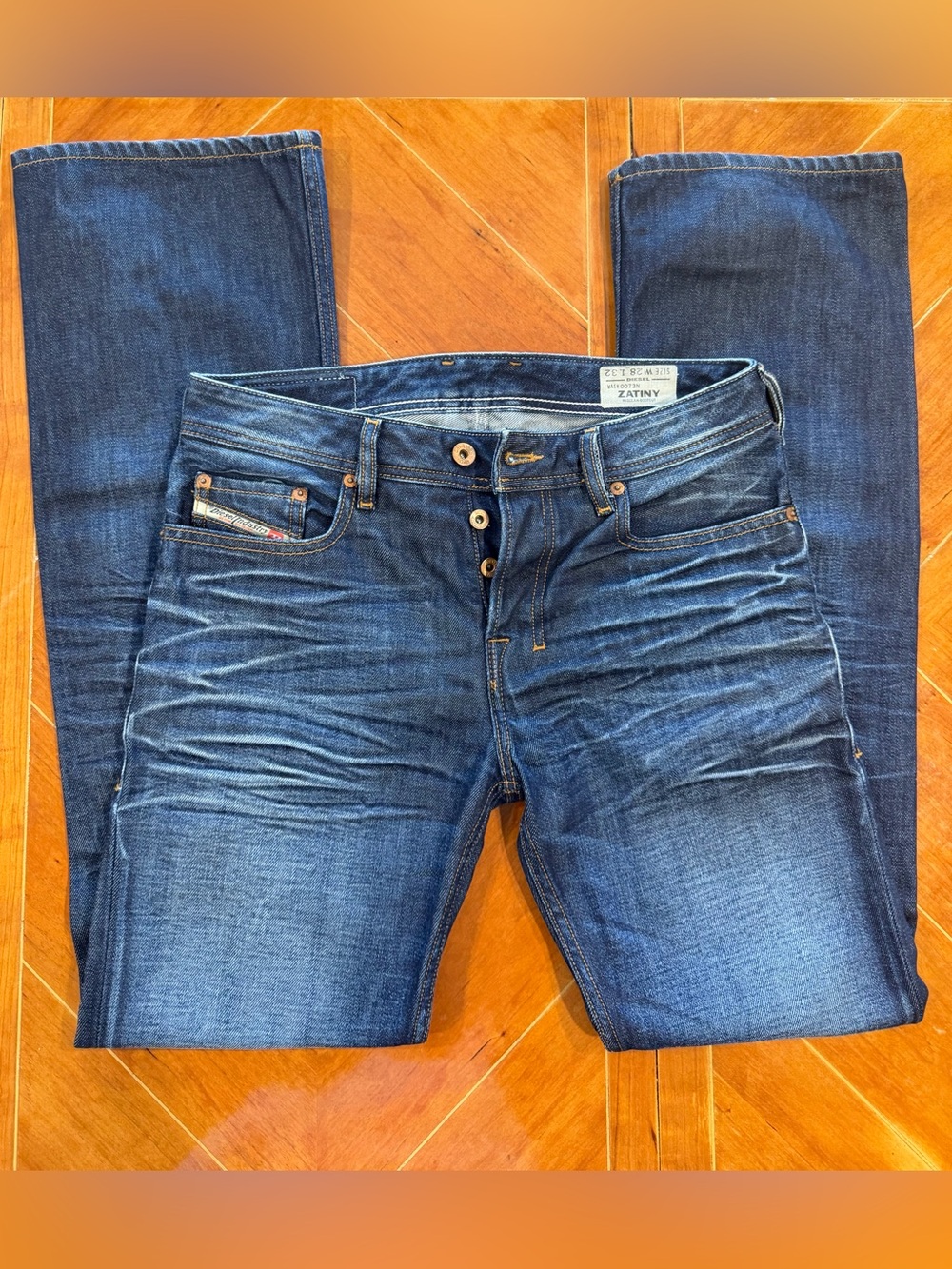 Diesel Men's Dark Blue Slim Straight Jeans